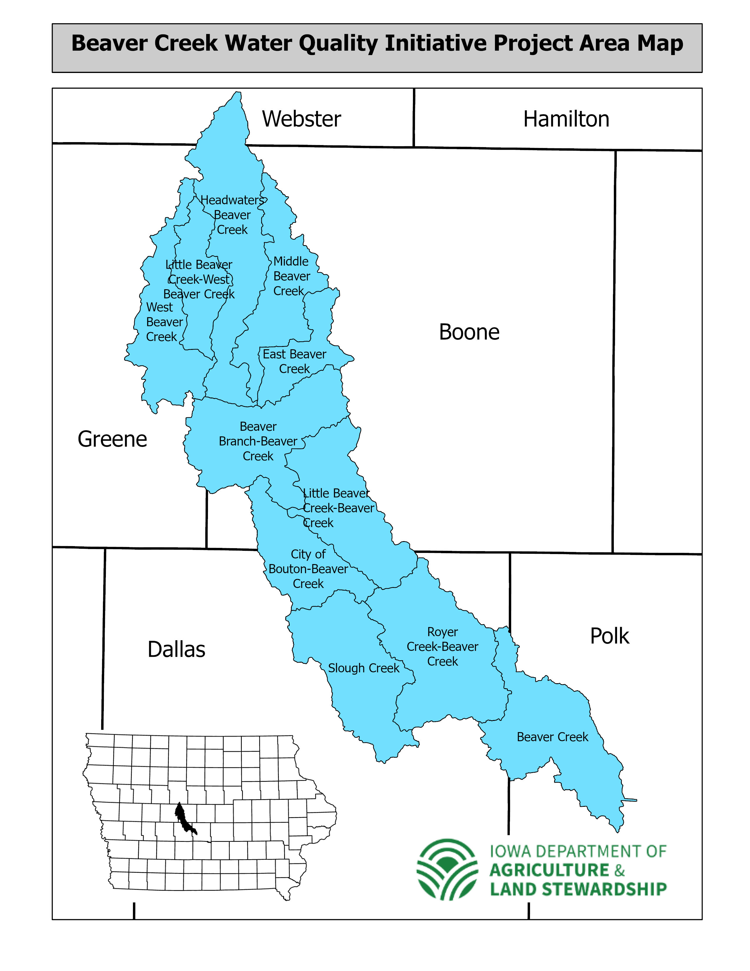 Beaver Creek Watershed map