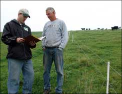 Photograph of technicians in field