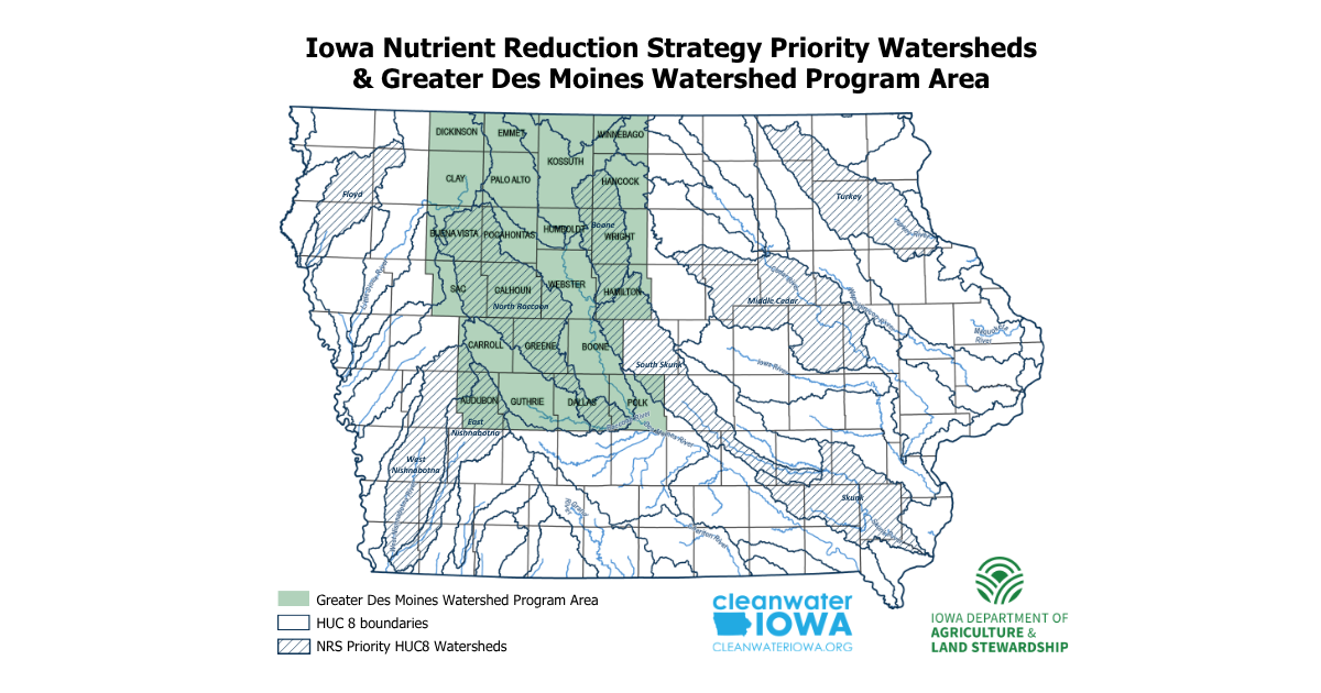 Iowa Nutrient Reduction Strategy Priority Watersheds and Greater Des Moines Watershed Program Area